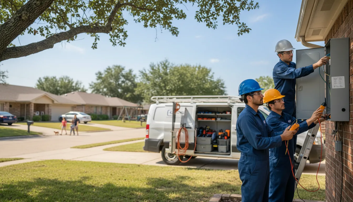 Certified electrician providing emergency electrical services in Conrath, WI